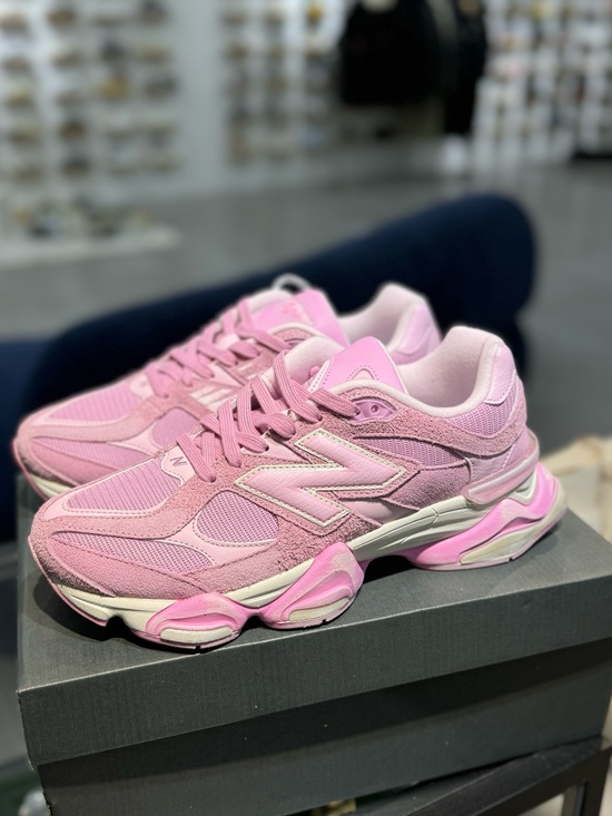 New Balance Shoes - New Balance 9060 Pink Purple Suede Mesh Sneakers